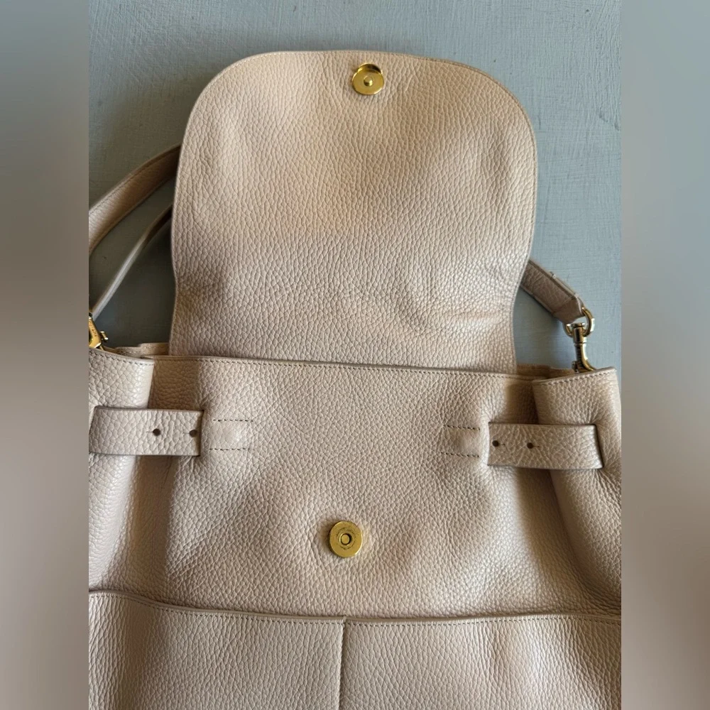 CUYANA Pebbled Leather Backpack in Blush